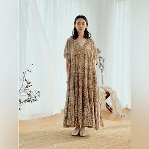 Jaipur Art Maxi Dress Floral Pink XL Daughters of India Style